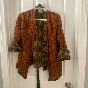 Ace and Jig Chase cardi in hero and castle reversible size large (no tag) EUC